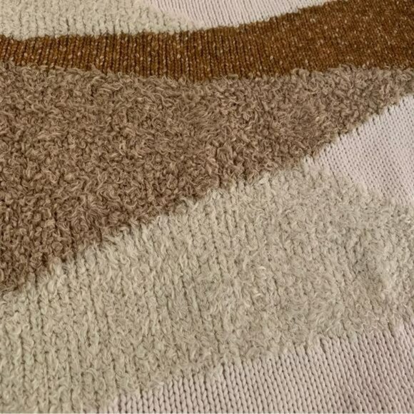 Loft Lou and grey womens oversized boho earth tone color way crew neck sweater - Picture 6 of 7